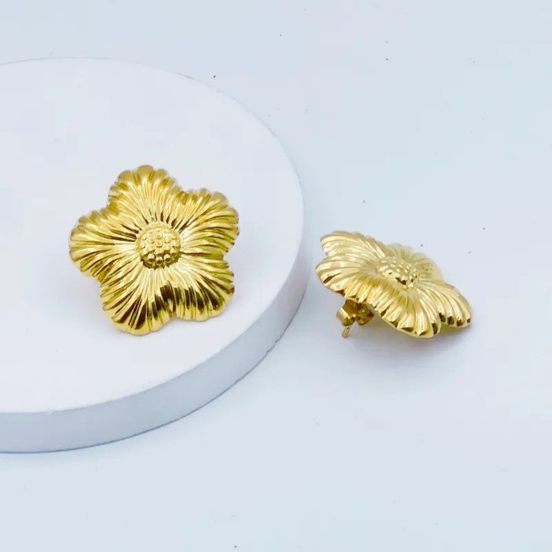 FLOWER EARRING_anti tarnish_1