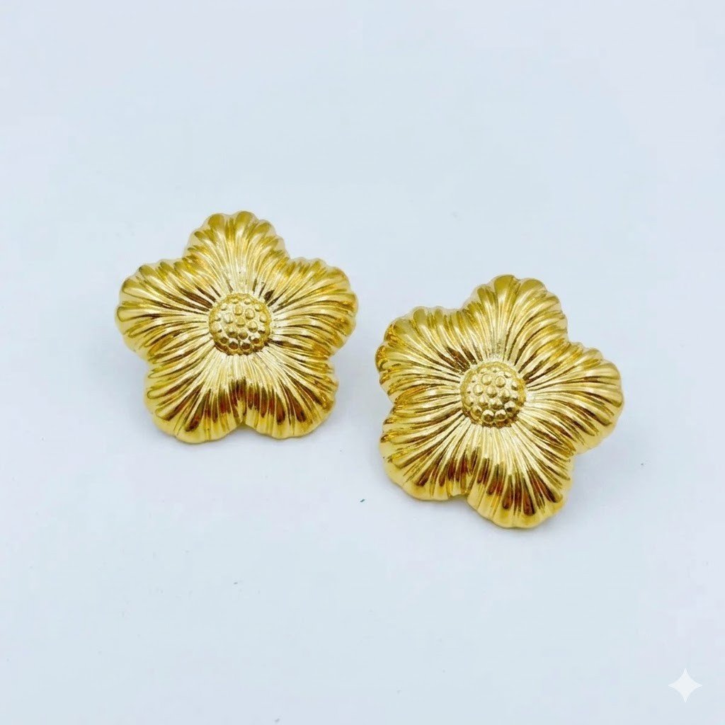 FLOWER EARRING_anti tarnish_3