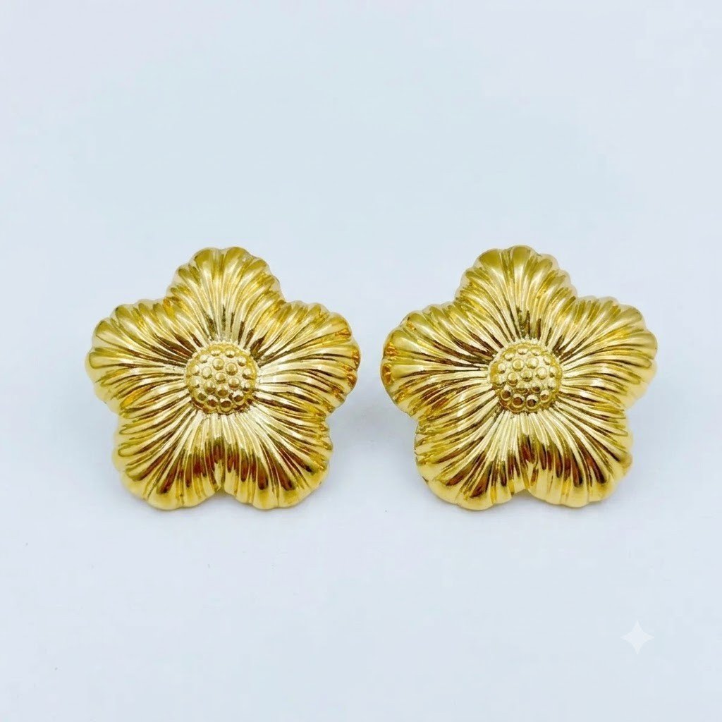 FLOWER EARRING_anti tarnish_4