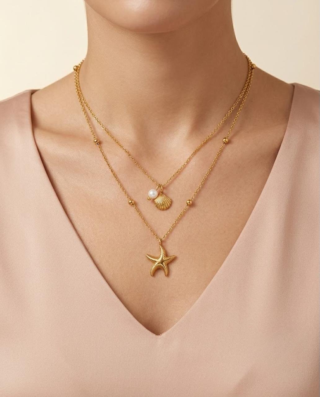 Ocean_Treasures_Layered_anti tarnish_Necklace_5