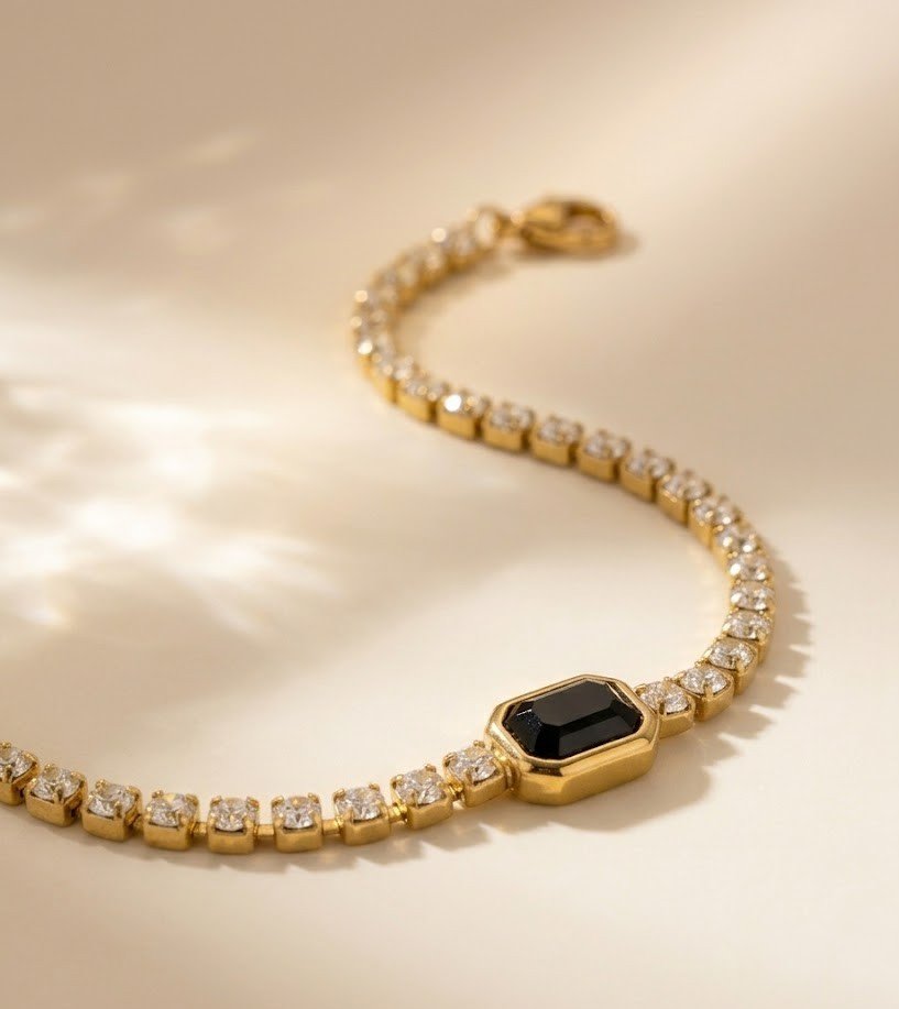 BLACK STONE TENNIS BRACELET3